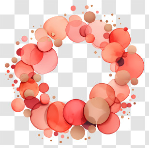Pink Bubble Wreath Transparent PNG