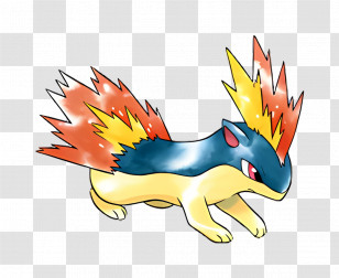 Quilava - Fire Creature With Flames Transparent PNG