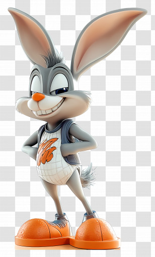 Bugs Bunny - Smiling Cartoon Rabbit Transparent PNG