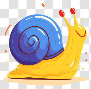 Cute Snail - Colorful Cartoon Snail Transparent PNG