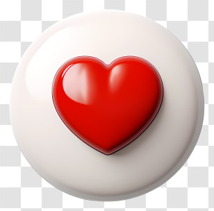 Heart - Red Heart Symbol On White Background Transparent PNG