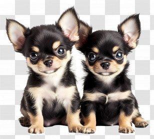 Cute Small Dogs - Charming Chihuahua Puppies Transparent PNG