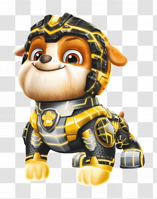Paw Patrol - Cartoon Dog In Armor Ready For Action Transparent PNG
