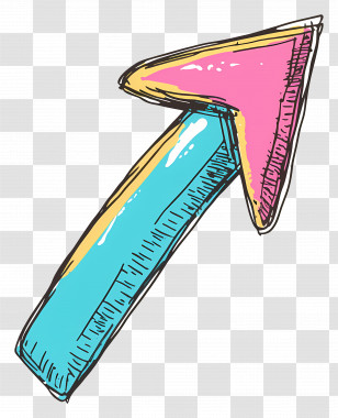 Blue Arrow - Colorful Arrow Illustration Transparent PNG