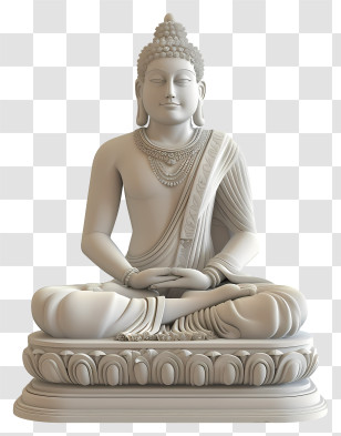 Mahavir Jayanti - Buddha Meditation Statue For Spiritual Calm Transparent PNG