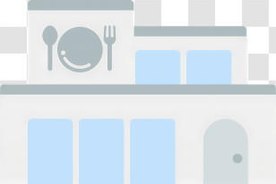 Icon - Cute Restaurant Building Transparent PNG
