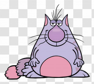 Nature Cat - Fat Cartoon Cat Illustration Transparent PNG