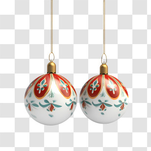 Christmas Ball - Ornamental Red And White Christmas Baubles Transparent PNG