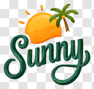 Sunny Logo - Sunny Beach Hand-lettering Transparent PNG