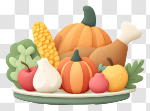 Thanksgiving Food - Autumn Harvest Thanksgiving Platter Transparent PNG