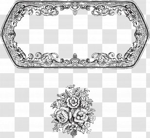 Picture Frame Ornament Clip Art - Information - Vintage Border HD Transparent PNG