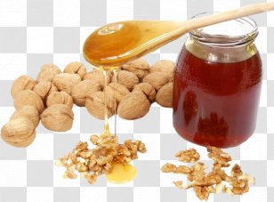 Honey Walnut Nuts Hazelnut - Vegetarian Food - Bee Transparent PNG