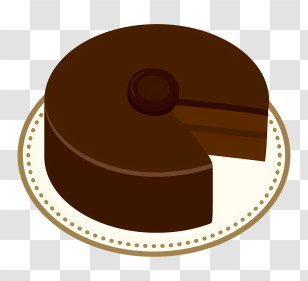 Food - Chocolate Cake With Slice Transparent PNG