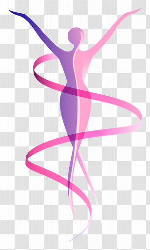 Weight Loss - Graceful Dancing Silhouette With Ribbon Transparent PNG