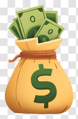 Money Bundle - Money Bag With Dollar Sign Transparent PNG