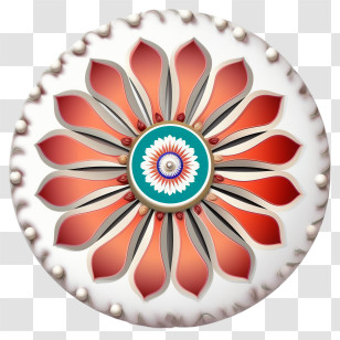 India Flag - Intricate Mandala Design Transparent PNG