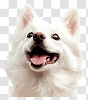 Lovely Dog - Happy White Fluffy Dog Transparent PNG