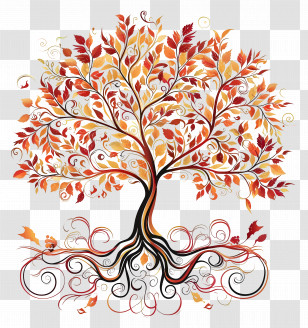 Tree Of Life - Whimsical Artistic Tree Design Transparent PNG