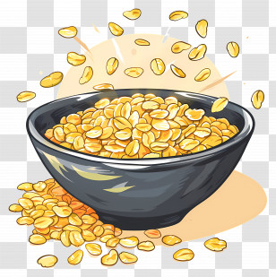 Oats - Bowl Of Oats Transparent PNG