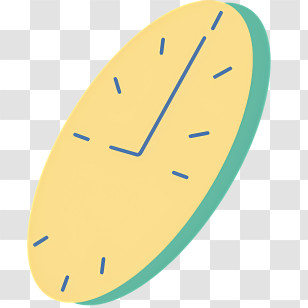 Clock - Yellow Clock Illustration Transparent PNG