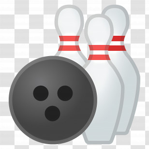 Bowling Emoji - Bowling Ball And Pins Transparent PNG