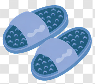 Icon - Blue Casual Indoor Slippers Transparent PNG