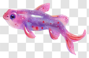 Tadpole - Purple Fish Illustration Transparent PNG
