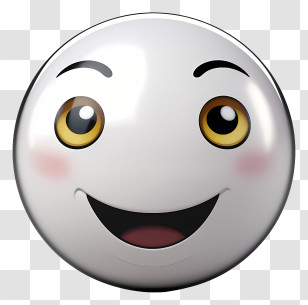 Smiling Face - Smiling Emoji With Big Eyes Transparent PNG