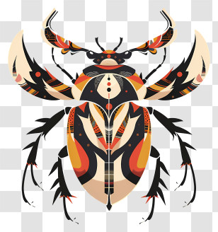 Tibetan Beetle - Decorative Beetle Illustration Transparent PNG