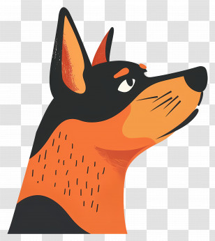 Dog Head Brown Dog Black Ears Orange Nose Friendly Face Transparent PNG