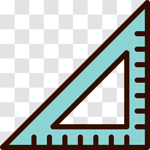 Education Elements - Blue Triangle Ruler Illustration Transparent PNG
