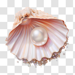 Wear Your Pearls Day - Beautiful Pearl In A Shell Transparent PNG