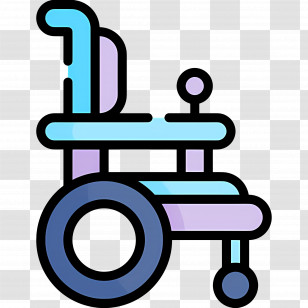Wheelchair - Blue Accessibility Wheelchair Transparent PNG