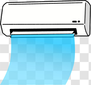 Air Conditioner - Modern Air Conditioner With Cooling Airflow Transparent PNG