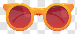 Orange Sunglasses - Orange Sunglasses With Red Lenses Transparent PNG
