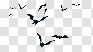 Ghostimps Bat Silhouette - Black And White - Creative Transparent PNG