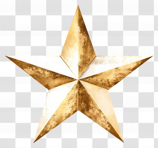 Gold Star - Shiny Gold Star Transparent PNG