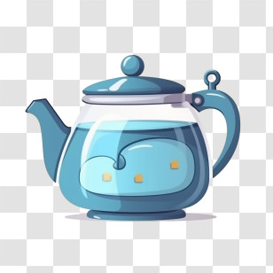 Teapot - Blue Teapot Illustration Transparent PNG