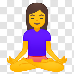 Emoji - Meditating Emoji Practicing Yoga Transparent PNG