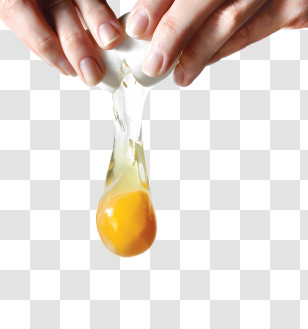 Egg - Hands Cracking An Egg For Cooking Transparent PNG