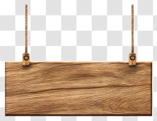 Hanging Wooden Sign - Blank Wooden Sign Hanging With Rope Transparent PNG