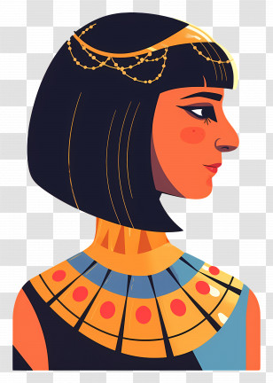 Egyptian Queen - Profile Of Ancient Queen Transparent PNG