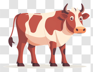 Hereford Cow - Brown Cow With Spots Illustration Transparent PNG