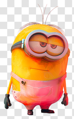 Minion - Yellow Minion Character With Goggles Transparent PNG