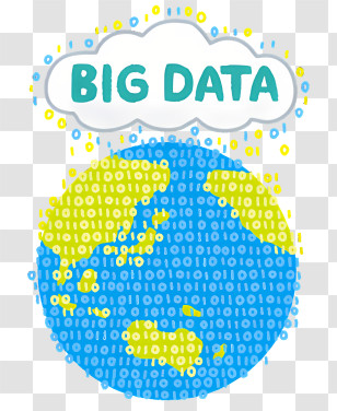 Icon - Big Data Concept With Earth And Cloud Transparent PNG