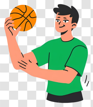 Man Playing Basketball - Basketball Player Holding A Ball Transparent PNG