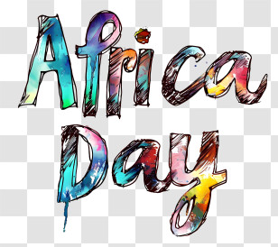 Africa Day - Colorful Africa Day Text Transparent PNG