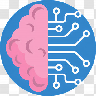 Artificial Intelligence - Brain With Circuits For Artificial Intelligence Concept Transparent PNG