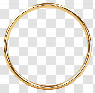 Gold Circle - Shiny Golden Circular Ring Transparent PNG