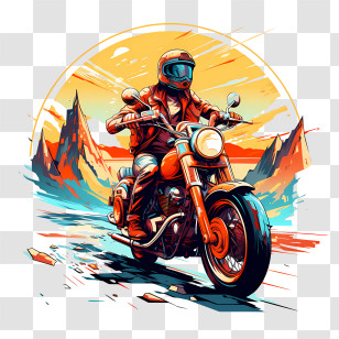 National Motorcycle Ride Day
 - Motorcycle Rider In Scenic Landscape Transparent PNG